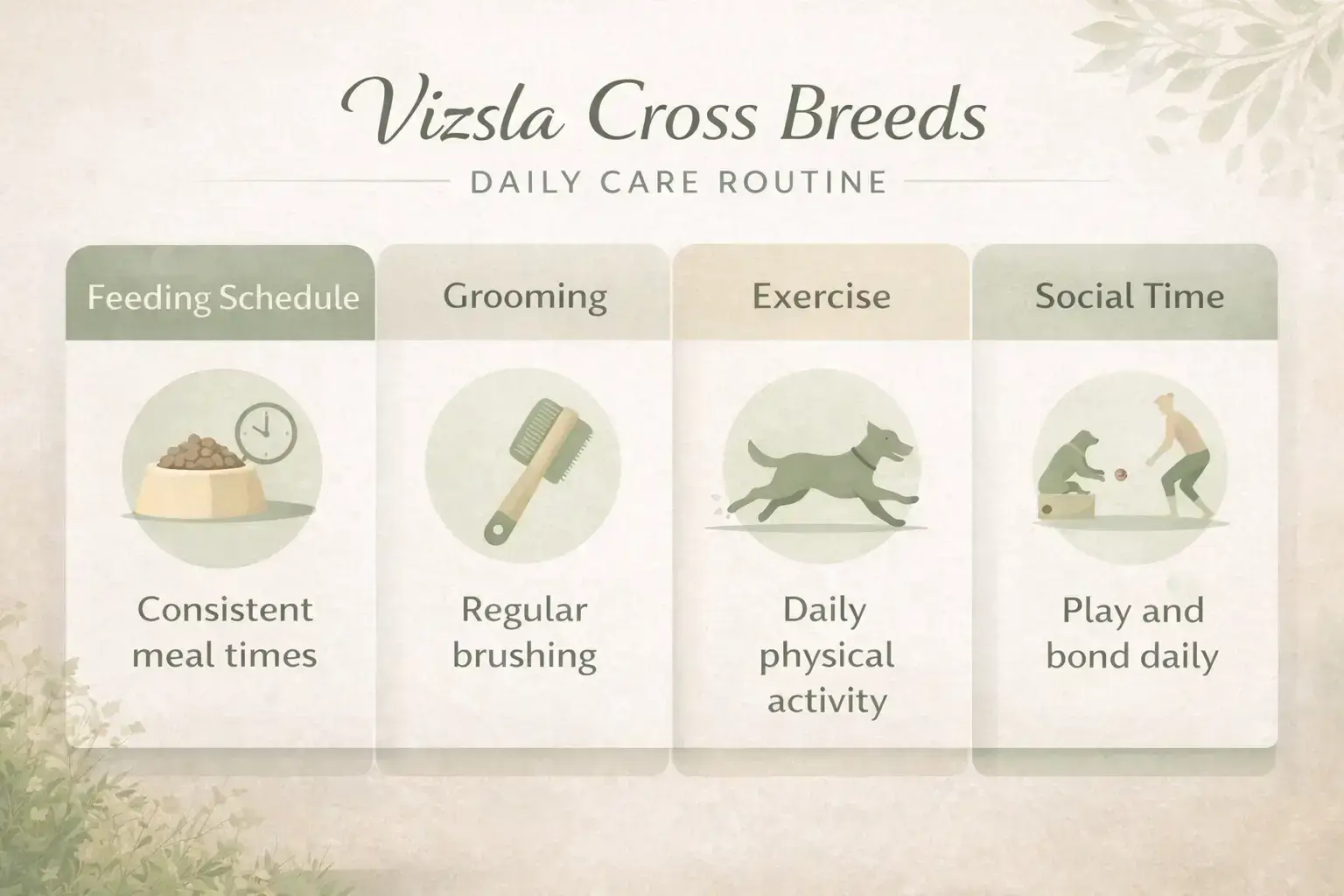 Vizsla cross daily care guide