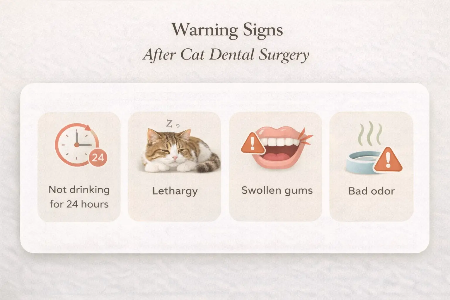Warning Signs After Cat Dental Surgery