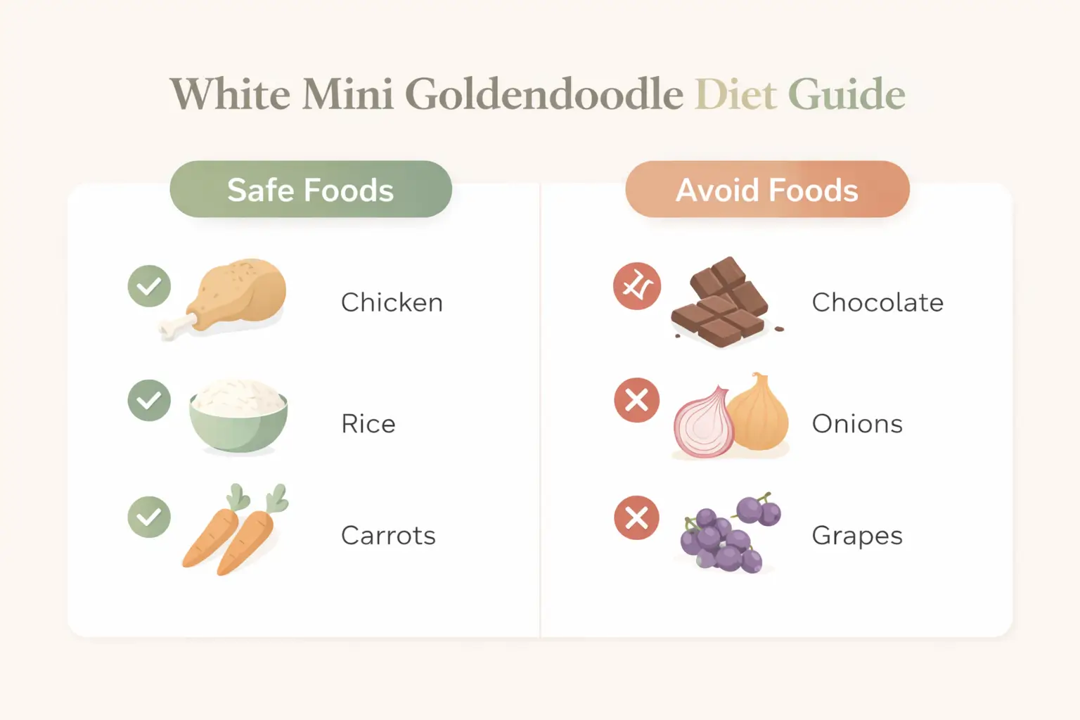 White Mini Goldendoodle diet guide