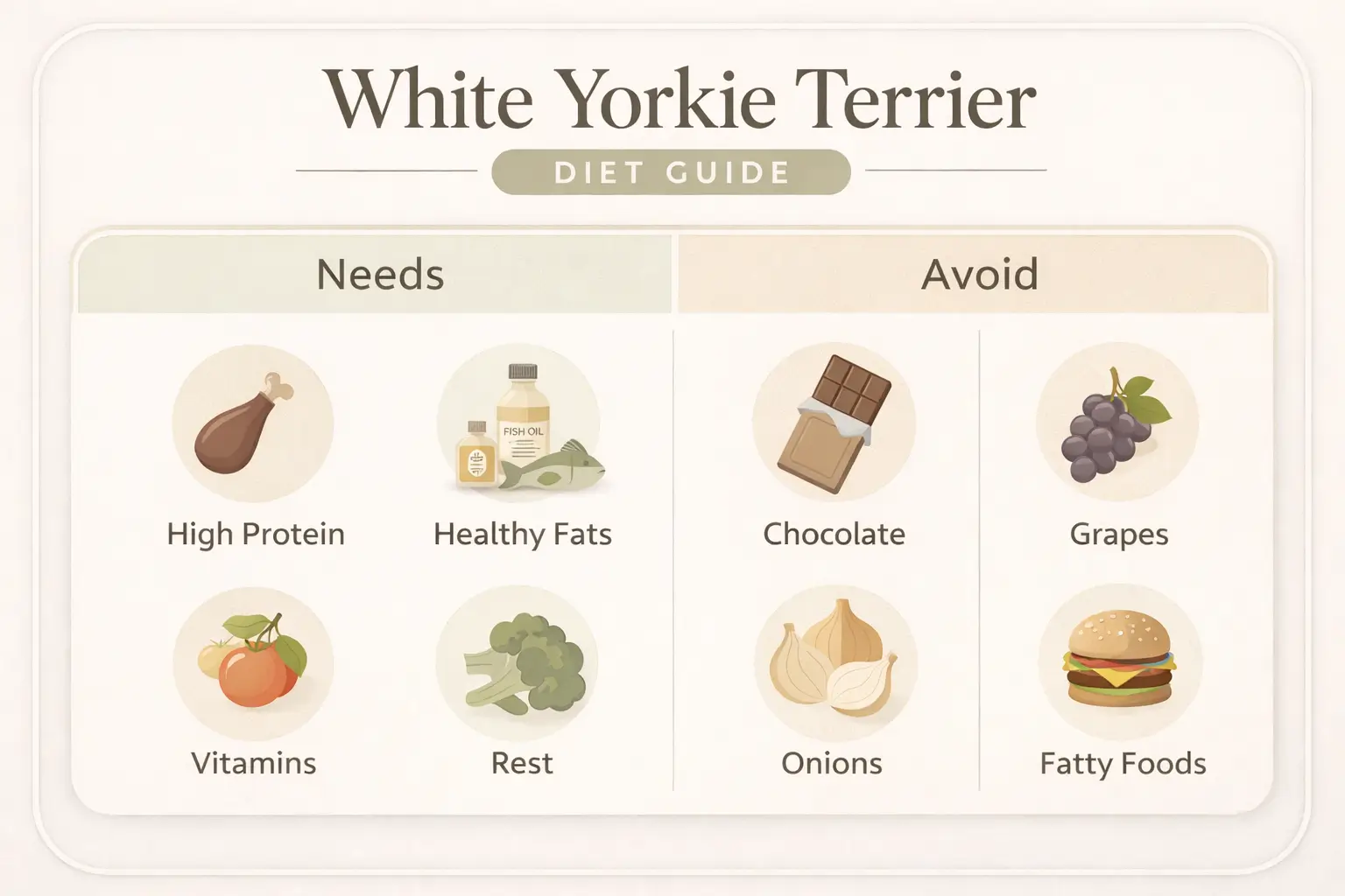 White Yorkie Terrier Diet Guide