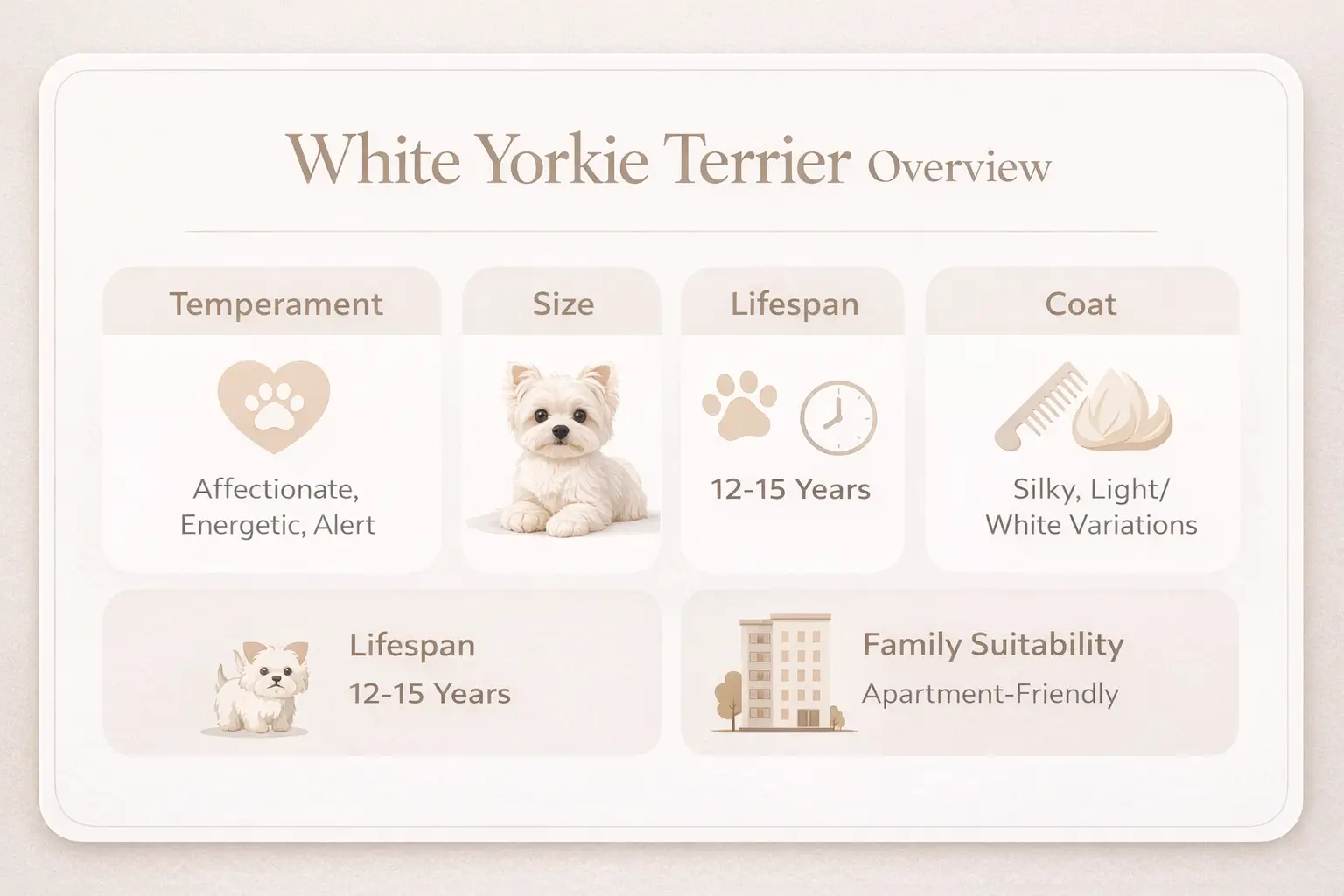 White Yorkie Terrier Overview