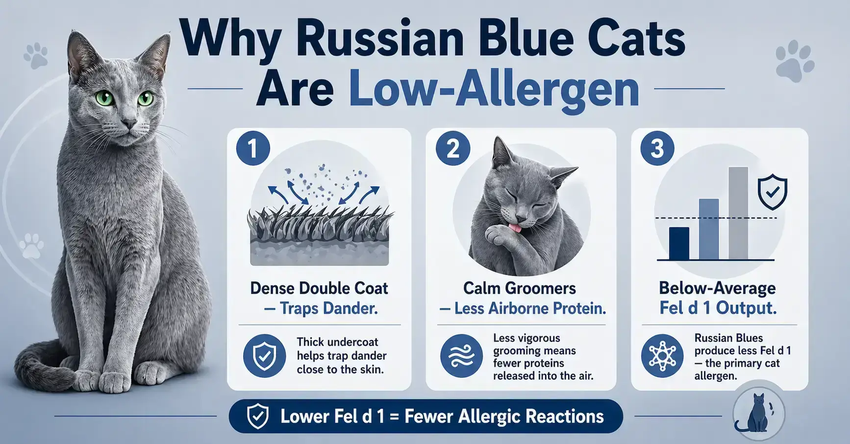 Why Russian Blue Cats Are Low-Allergen