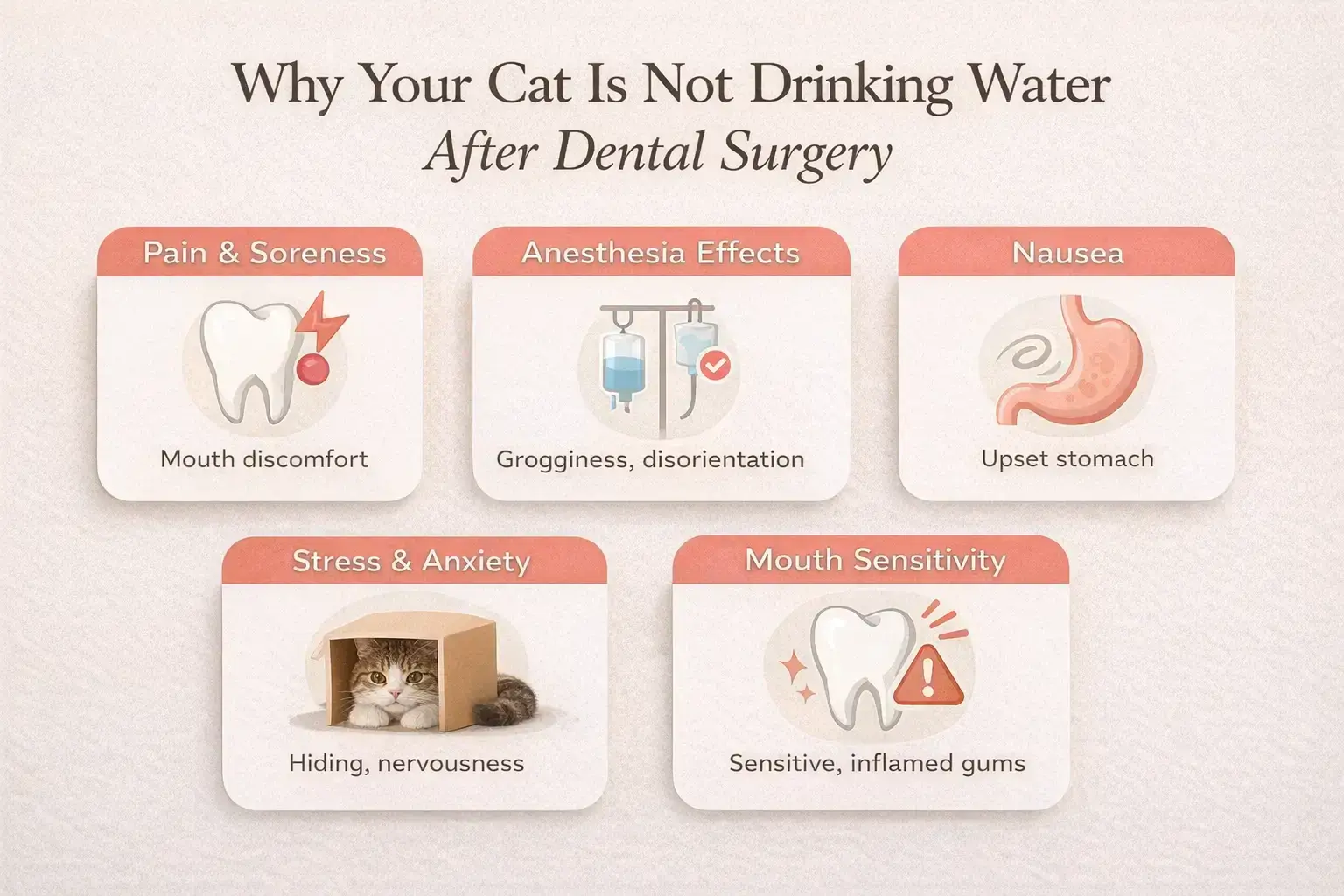Why Your Cat Is Not Drinking Water After Dental Surgery