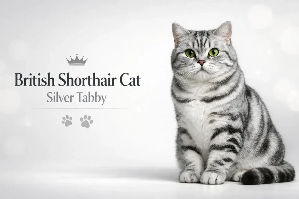 british shorthair cat silver tabby