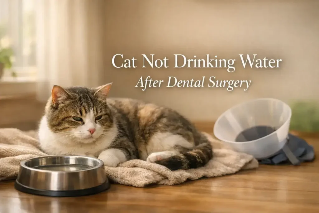 cat not drinking water after dental surgery
