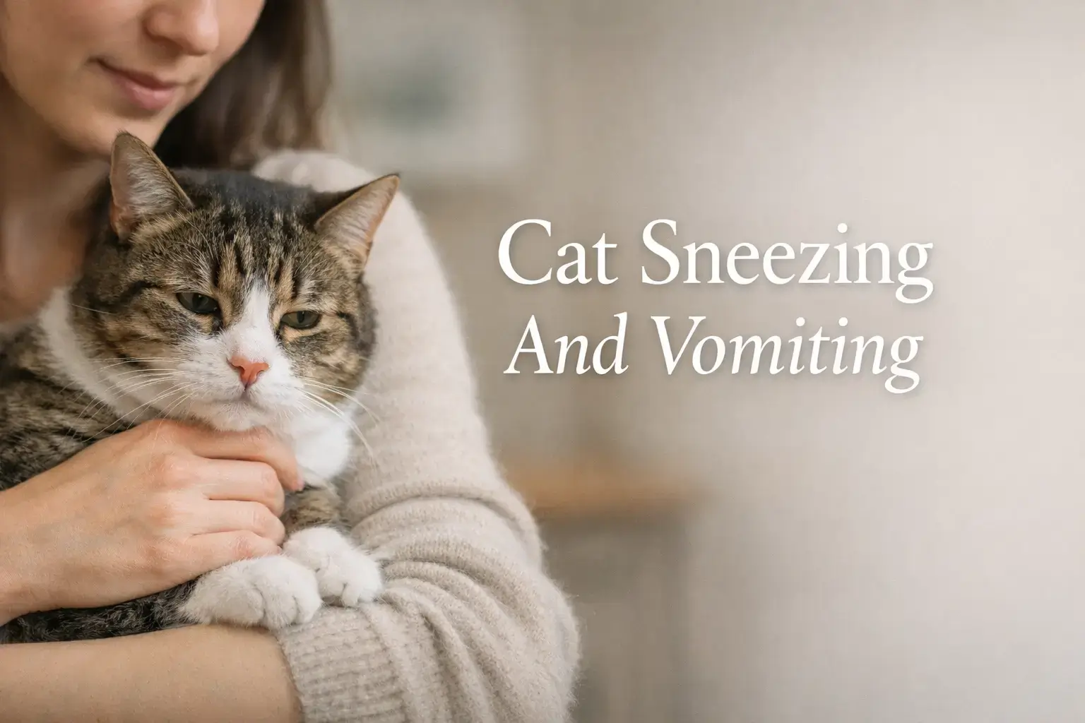cat sneezing and vomiting