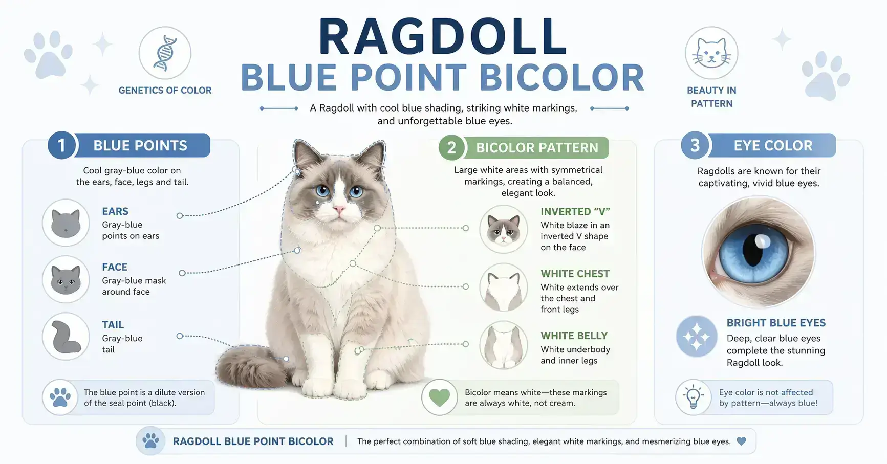 characteristics of ragdoll blue point bicolor