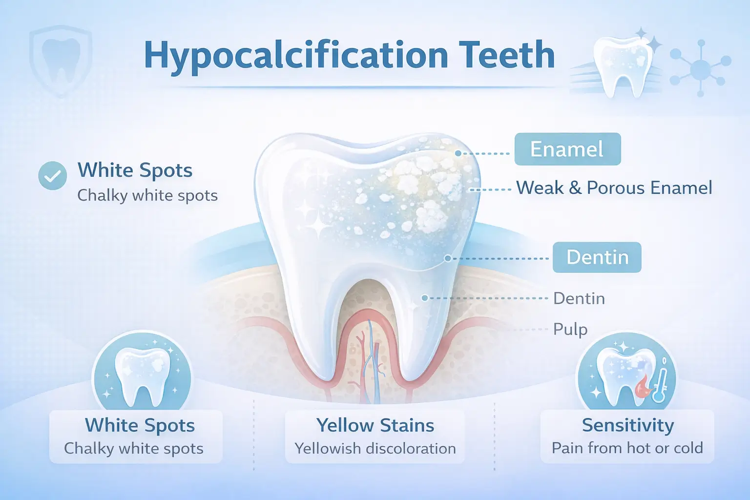 hypocalcification teeth with enamel defects