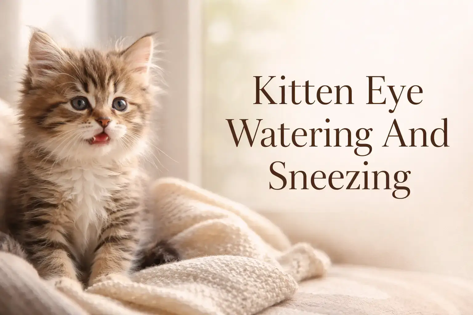 kitten eye watering and sneezing