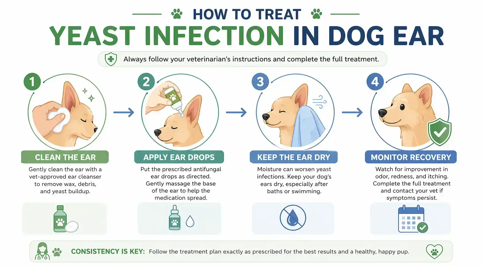 treat yeast infection dog ear