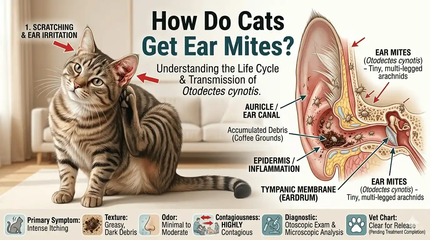 how do cats get ear mites