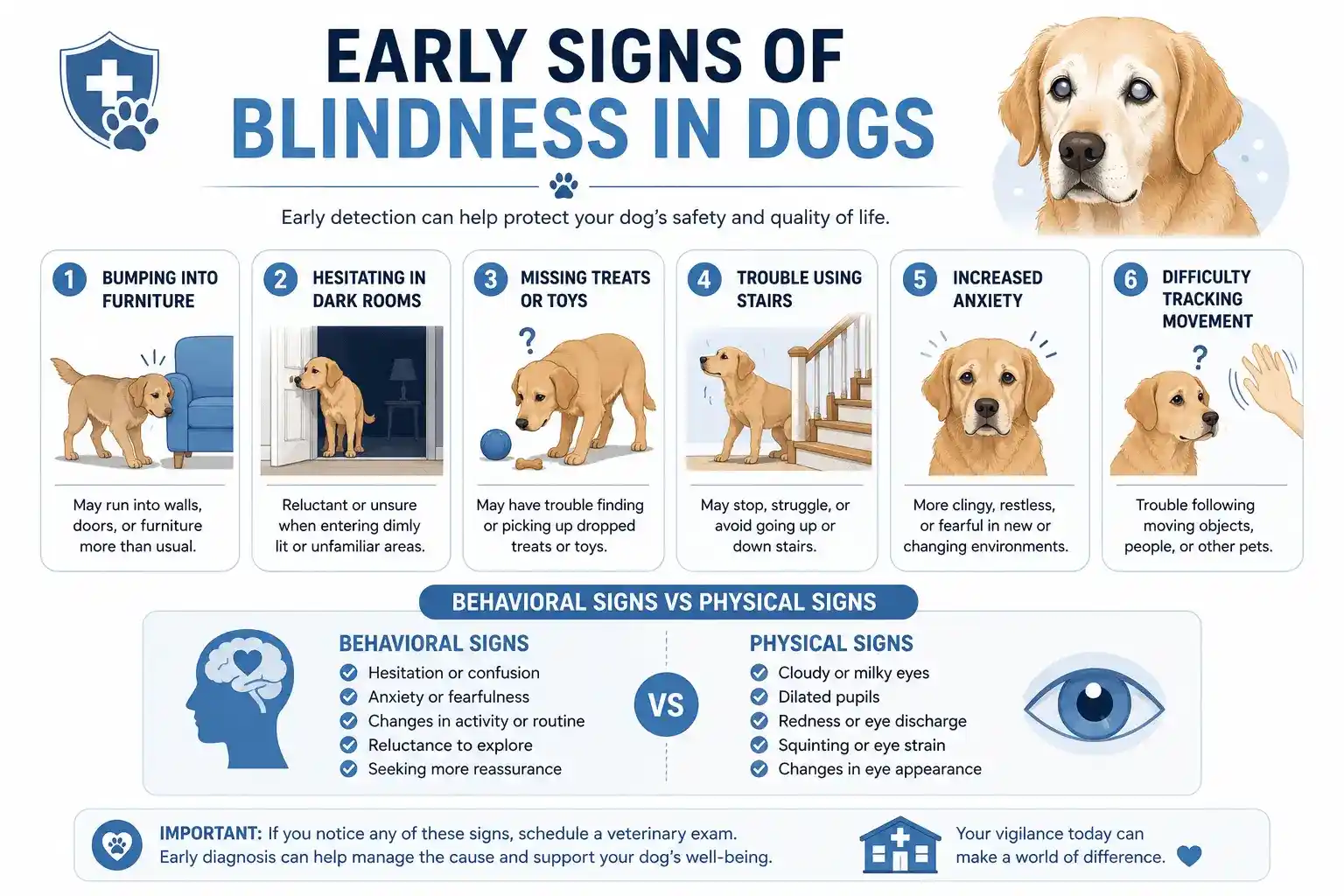 signs of blindness in dogs