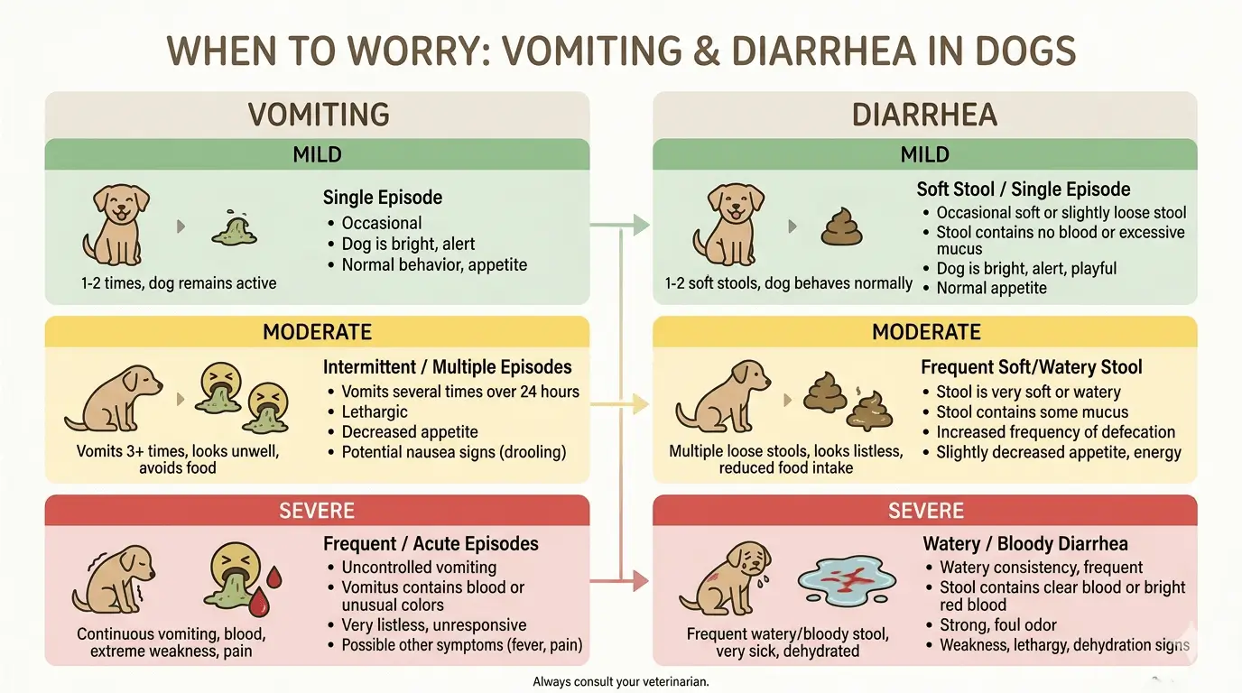signs of upset stomach in dogs