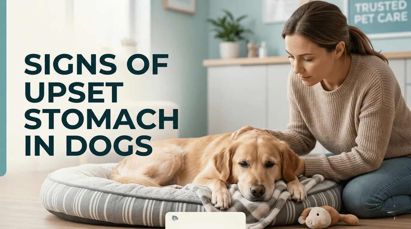 signs of upset stomach in dogs