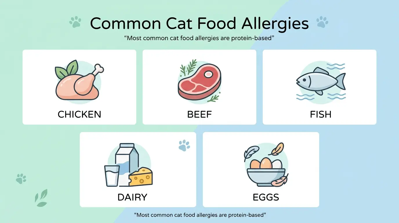 what are cats allergic to food