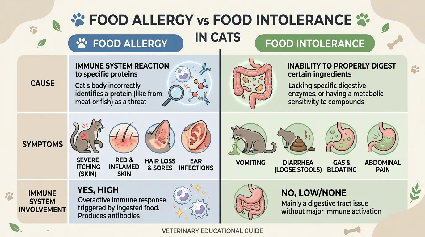 what are cats allergic to food