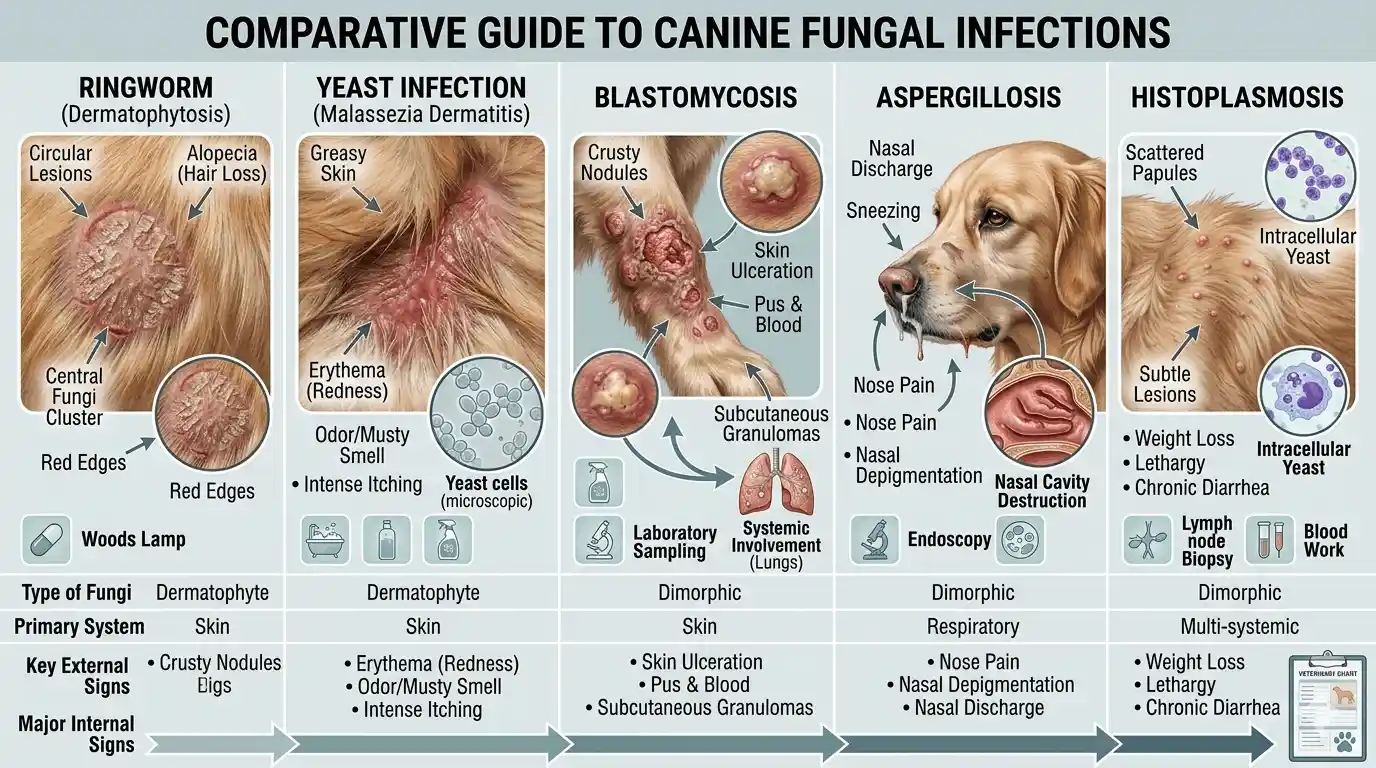 what does a fungal infection look like on a dog