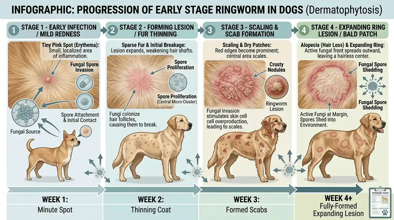 what does a fungal infection look like on a dog