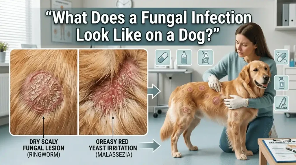what does a fungal infection look like on a dog