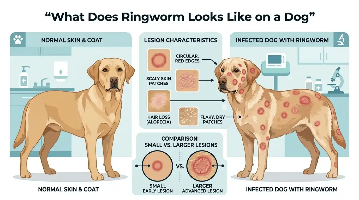 what does ringworm in dogs look like