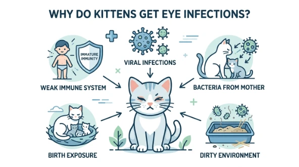 why do kittens get eye infections