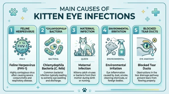 why do kittens get eye infections
