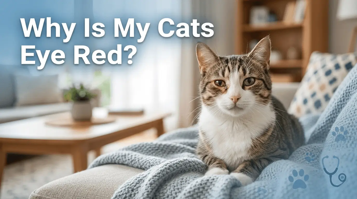 why is my cats eye red
