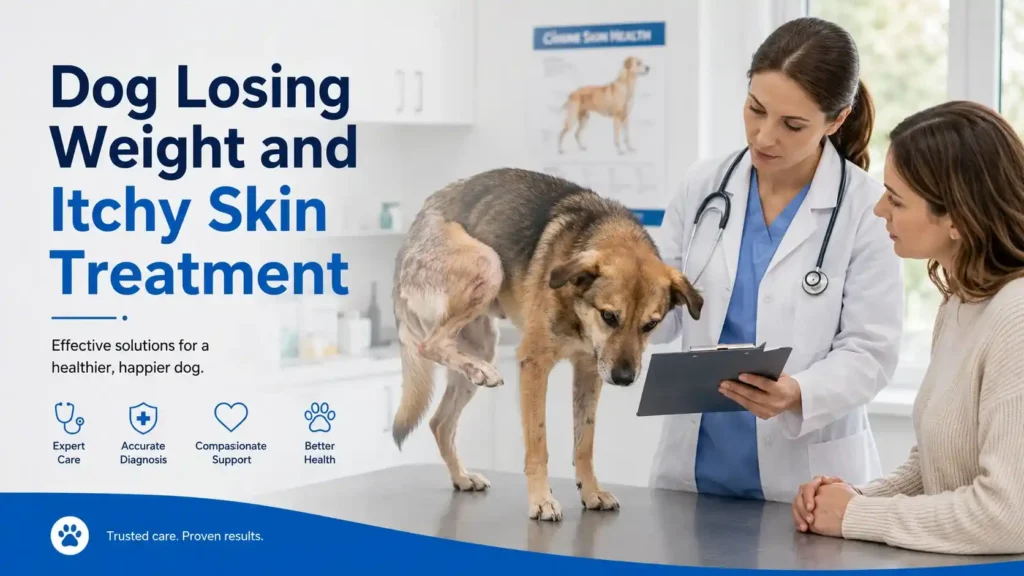 Dog losing weight and itchy skin treatment