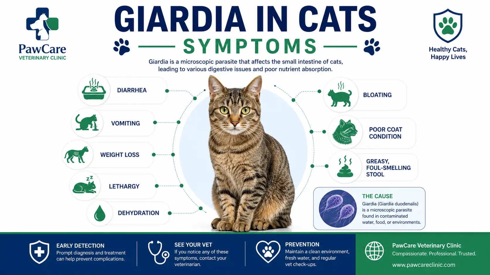 giardia in cats symptoms
