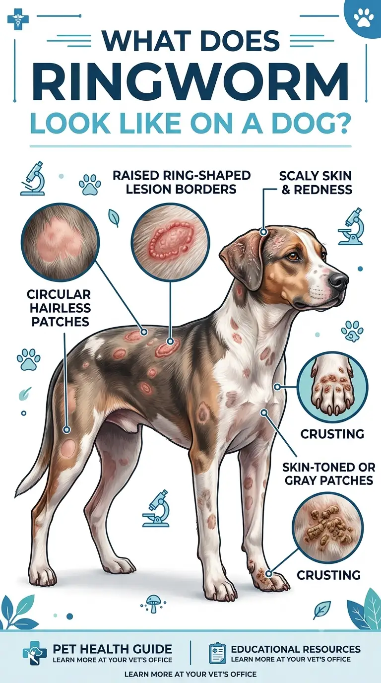 what does ringworm look like on a dog
