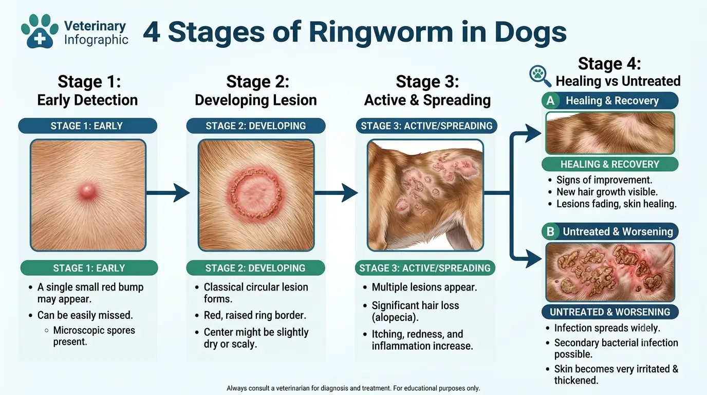 what does ringworm look like on a dog