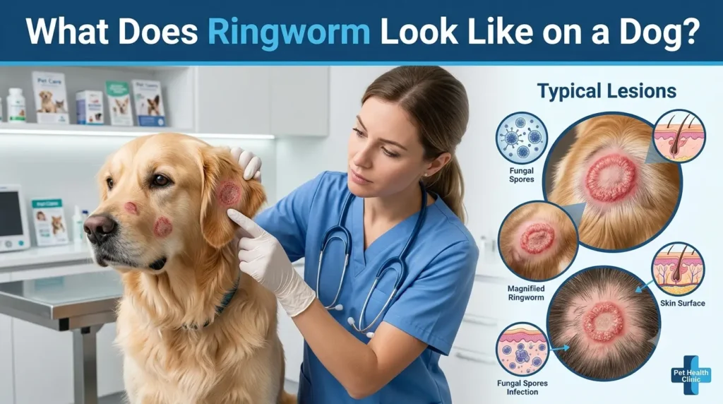 what does ringworm look like on a dog
