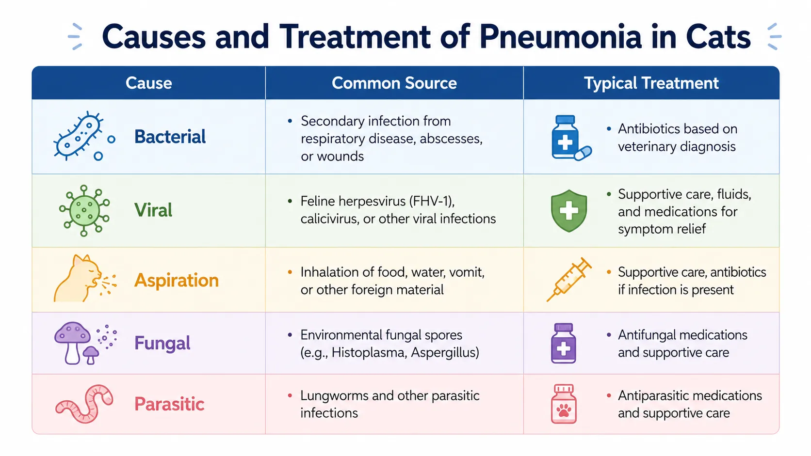 how do cats get pneumonia