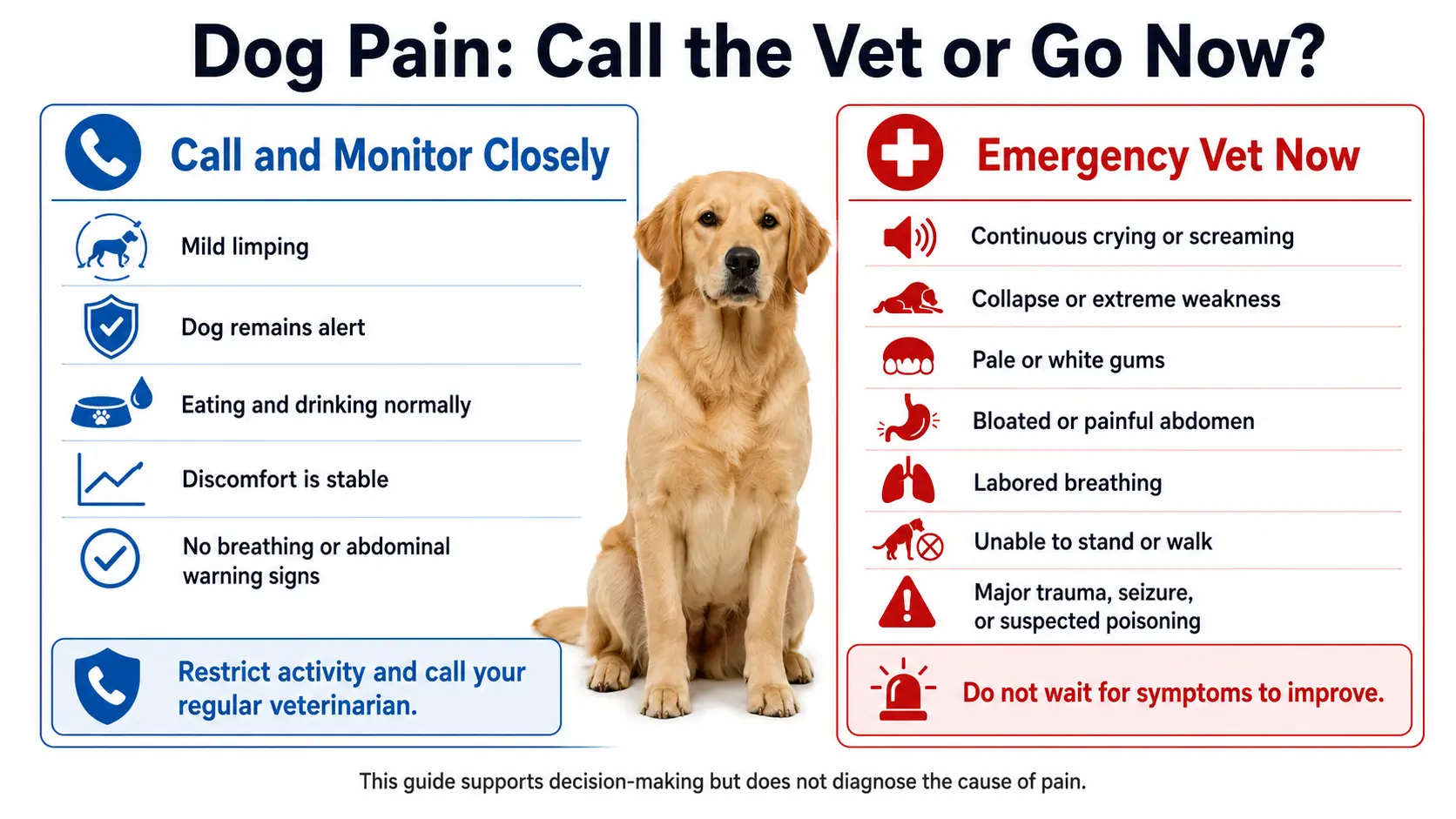 how to comfort a dog in pain waiting for the vet