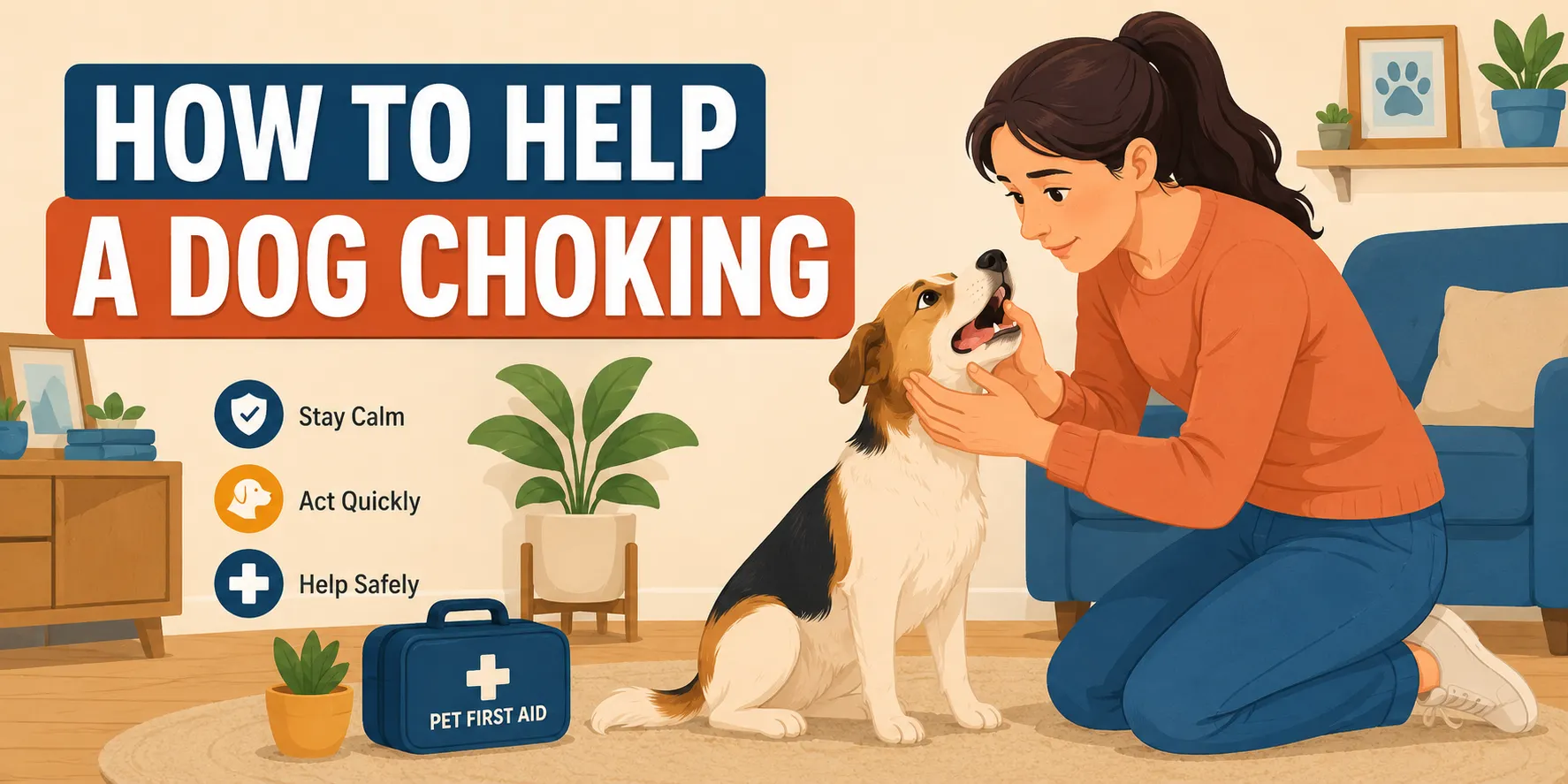 how to help a dog choking